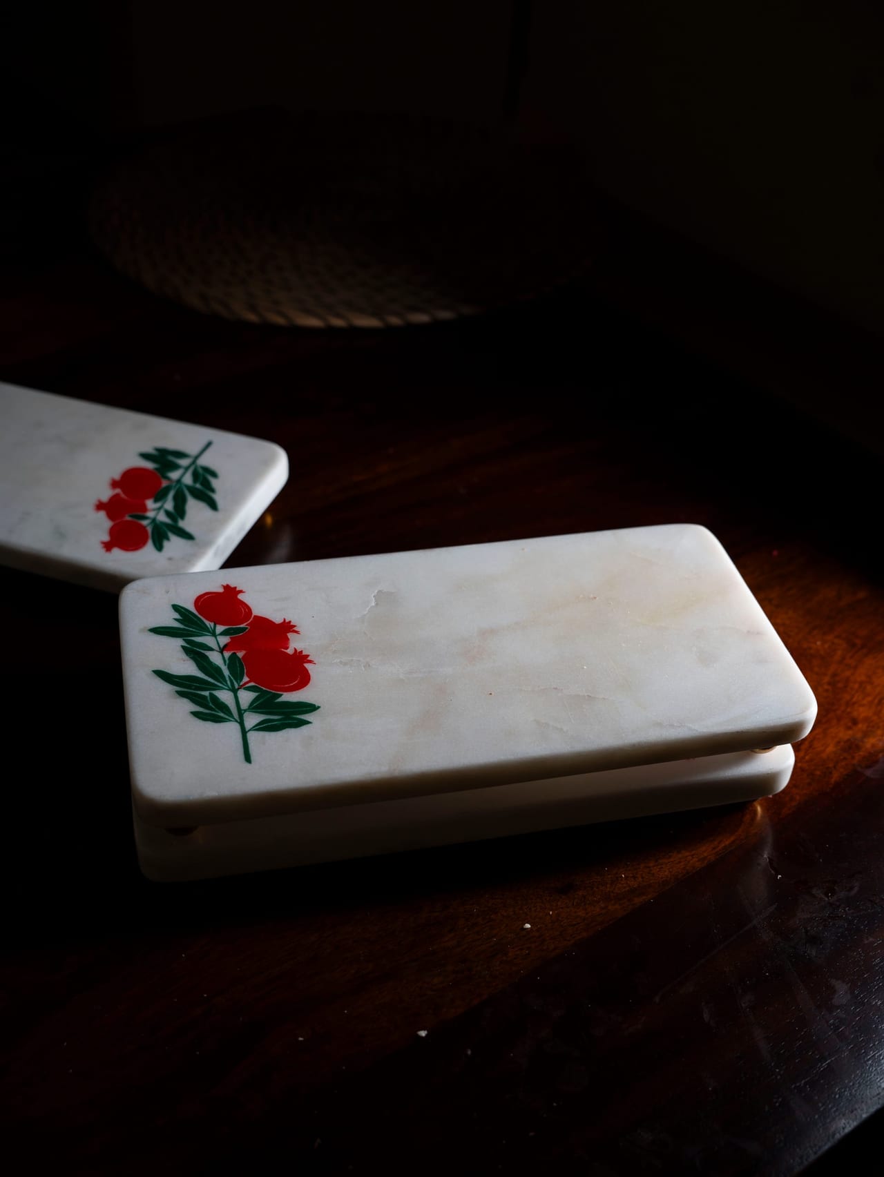 Pomogranate marble platter