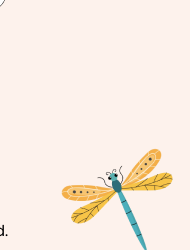Decorative dragonfly footer illustration